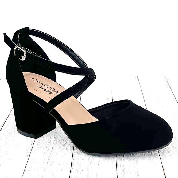 TOP Moda Women's Elegant Black Heels - Picture 1 of 5